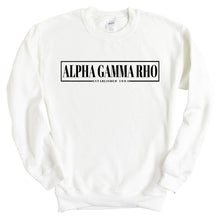 Load image into Gallery viewer, Alpha Gamma Rho Sweatshirt - AGR Fraternal Block Crewneck Sweatshirt - Kite and Crest
