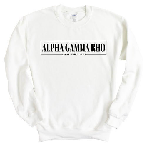 Alpha Gamma Rho Sweatshirt - AGR Fraternal Block Crewneck Sweatshirt - Kite and Crest