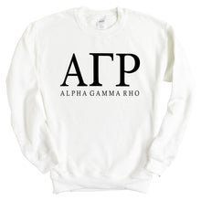 Load image into Gallery viewer, Alpha Gamma Rho Sweatshirt - AGR Fraternal Block Crewneck Sweatshirt - Kite and Crest
