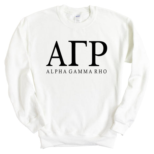 Alpha Gamma Rho Sweatshirt - AGR Fraternal Block Crewneck Sweatshirt - Kite and Crest