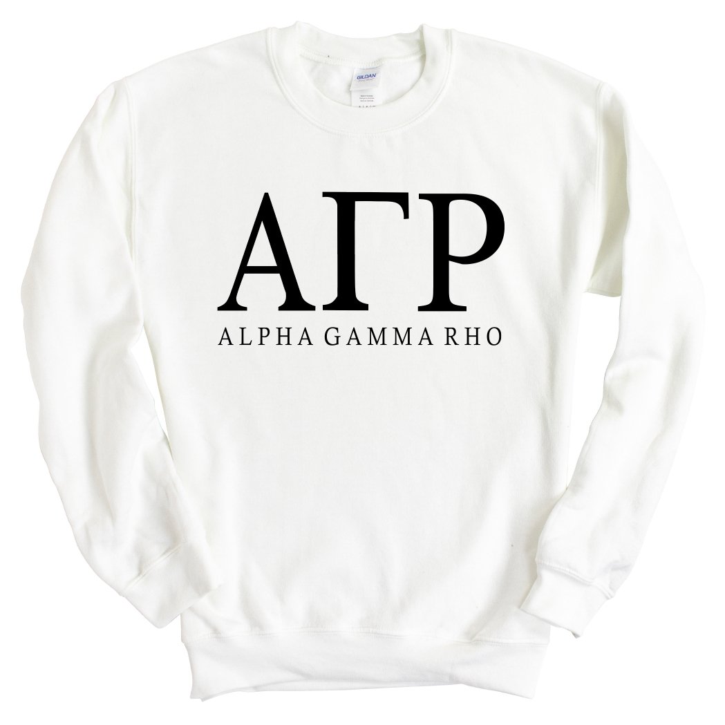 Alpha Gamma Rho Sweatshirt - AGR Fraternal Block Crewneck Sweatshirt - Kite and Crest