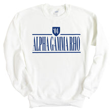 Load image into Gallery viewer, Alpha Gamma Rho Sweatshirt - AGR Shield Crewneck Sweatshirt - Kite and Crest
