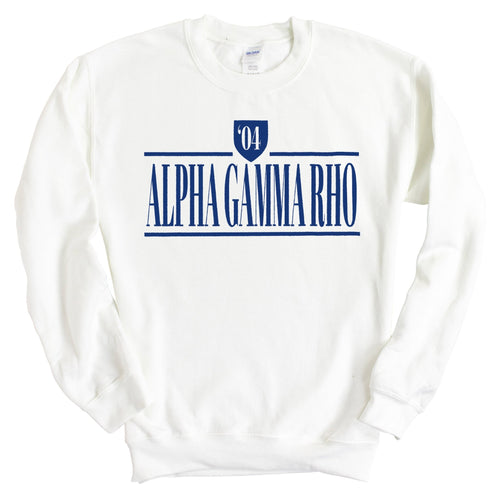 Alpha Gamma Rho Sweatshirt - AGR Shield Crewneck Sweatshirt - Kite and Crest