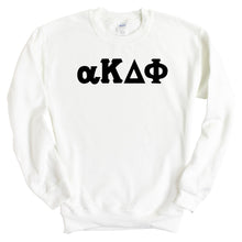 Load image into Gallery viewer, Alpha Kappa Delta Phi Basic Black Letters Crewneck Sweatshirt - Kite and Crest
