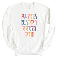 Load image into Gallery viewer, Alpha Kappa Delta Phi Retro Crewneck Sweatshirt - Kite and Crest
