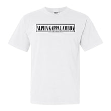 Load image into Gallery viewer, Alpha Kappa Lambda Fraternal Block Comfort Colors T-Shirt - Fraternity Tee - Kite and Crest
