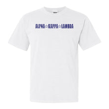 Load image into Gallery viewer, Alpha Kappa Lambda Fraternal Star Comfort Colors T-Shirt - Fraternity Tee - Kite and Crest
