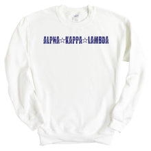 Load image into Gallery viewer, Alpha Kappa Lambda Fraternal Star Sweatshirt - Fraternity Crewneck Sweatshirt - Kite and Crest
