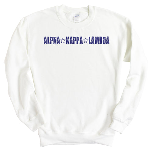 Alpha Kappa Lambda Fraternal Star Sweatshirt - Fraternity Crewneck Sweatshirt - Kite and Crest