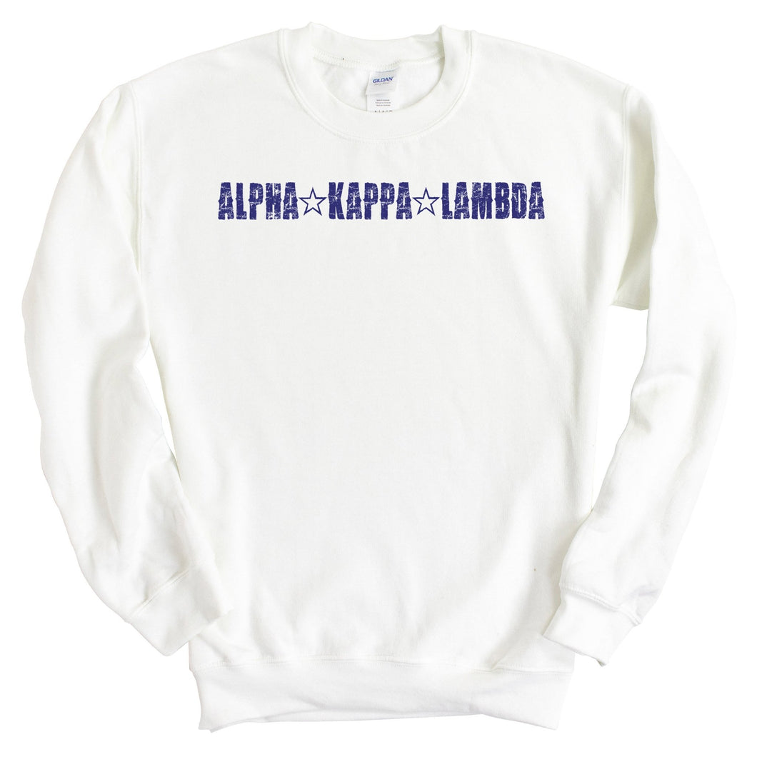 Alpha Kappa Lambda Fraternal Star Sweatshirt - Fraternity Crewneck Sweatshirt - Kite and Crest