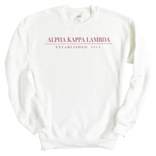Load image into Gallery viewer, Alpha Kappa Lambda Old Fashioned Vintage Sweatshirt - Fraternity Crewneck Sweatshirt - Kite and Crest
