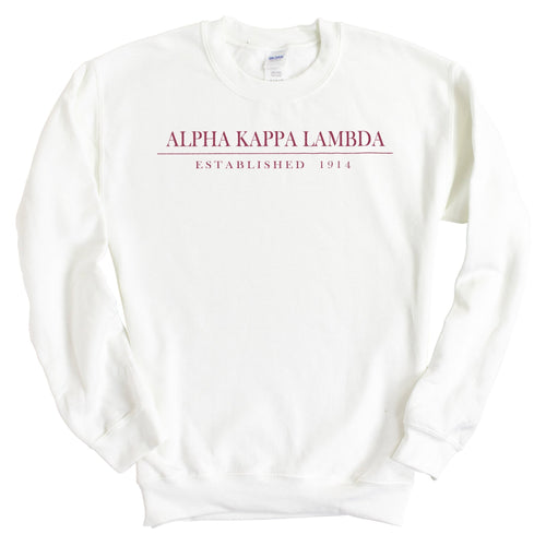 Alpha Kappa Lambda Old Fashioned Vintage Sweatshirt - Fraternity Crewneck Sweatshirt - Kite and Crest