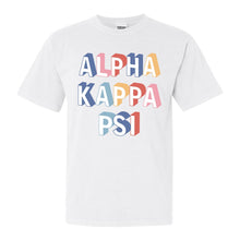 Load image into Gallery viewer, Alpha Kappa Psi Colorful 3D Comfort Colors T-Shirt - Kite and Crest
