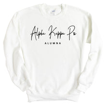 Load image into Gallery viewer, Alpha Kappa Psi Sorority Alumna Sweatshirt - Fraternity Crewneck Sweatshirt - Kite and Crest
