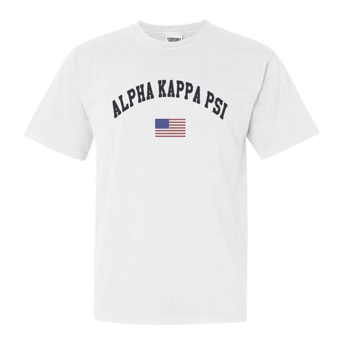 Alpha Kappa Psi Traditional Flag Comfort Colors T-Shirt - Kite and Crest