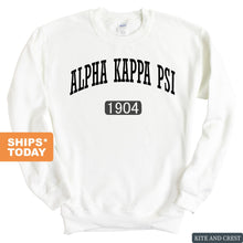 Load image into Gallery viewer, Alpha Kappa Psi Weekender Sweatshirt - Fraternity Crewneck Sweatshirt - Kite and Crest
