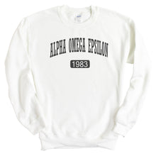 Load image into Gallery viewer, Alpha Omega Epsilon Athletic Crewneck Sweatshirt - Kite and Crest
