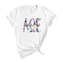 Load image into Gallery viewer, Alpha Omega Epsilon Floral Block T-shirt - Kite and Crest
