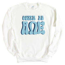 Load image into Gallery viewer, Alpha Omega Epsilon Gotta Be Crewneck Sweatshirt - Kite and Crest
