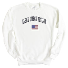 Load image into Gallery viewer, Alpha Omega Epsilon USA Crewneck Sweatshirt - Kite and Crest
