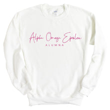 Load image into Gallery viewer, Alpha Omega Epsilon Vintage Alumna Crewneck Sweatshirt - Kite and Crest
