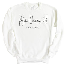 Load image into Gallery viewer, Alpha Omicron Pi Sweatshirt - AOPI Sorority Alumna Crewneck Sweatshirt - Kite and Crest
