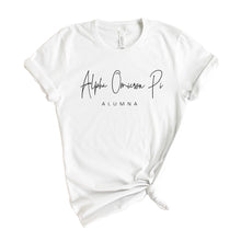 Load image into Gallery viewer, Alpha Omicron Pi T-shirt - AOPI Sorority Alumna Tee - Kite and Crest
