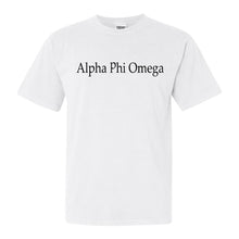 Load image into Gallery viewer, Alpha Phi Omega Clean and Simple Comfort Colors T-Shirt - Kite and Crest
