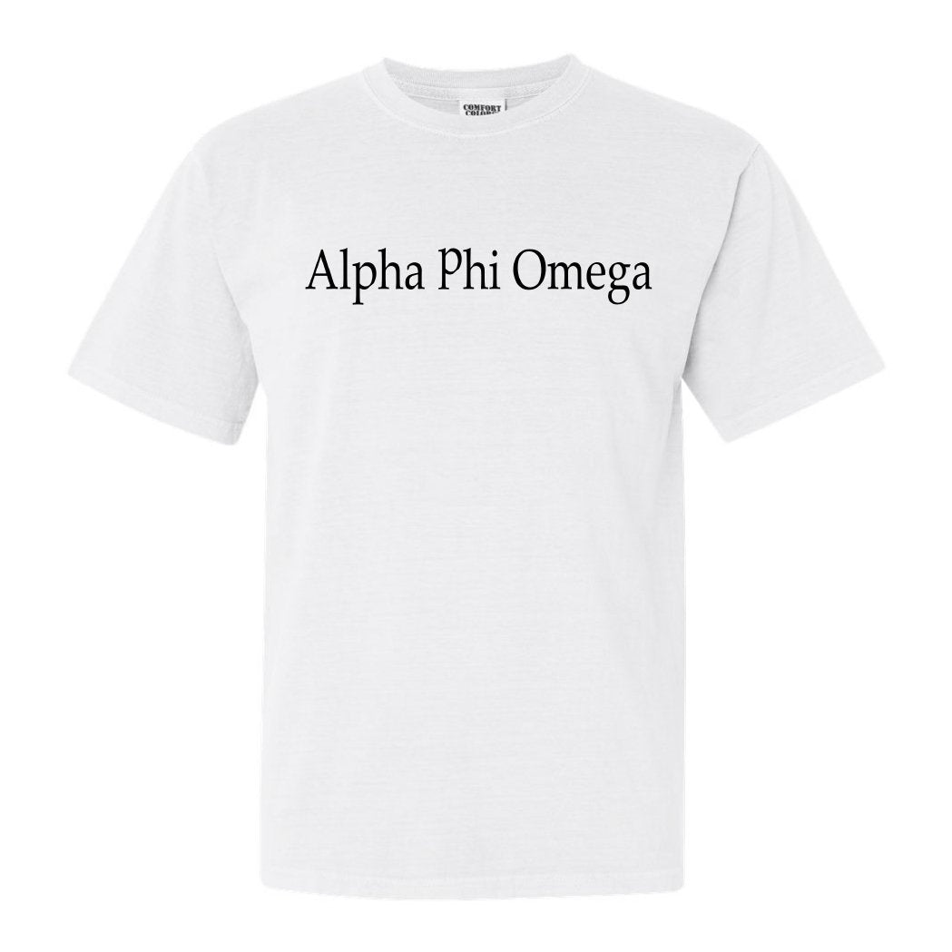 Alpha Phi Omega Clean and Simple Comfort Colors T-Shirt - Kite and Crest