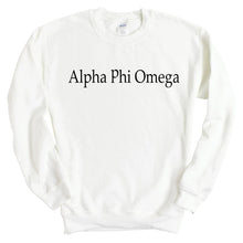 Load image into Gallery viewer, Alpha Phi Omega Clean and Simple Sweatshirt - Fraternity Crewneck Sweatshirt - Kite and Crest
