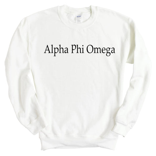 Alpha Phi Omega Clean and Simple Sweatshirt - Fraternity Crewneck Sweatshirt - Kite and Crest