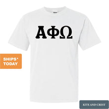 Load image into Gallery viewer, Alpha Phi Omega Keeping it Simple Comfort Colors T-Shirt - Kite and Crest
