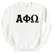 Load image into Gallery viewer, Alpha Phi Omega Keeping it Simple Sweatshirt - Fraternity Crewneck Sweatshirt - Kite and Crest
