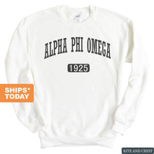 Load image into Gallery viewer, Alpha Phi Omega Weekender Sweatshirt - Fraternity Crewneck Sweatshirt - Kite and Crest
