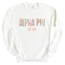 Load image into Gallery viewer, Alpha Phi Sweatshirt - APHI Cooper Crewneck Sweatshirt - Kite and Crest
