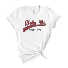 Load image into Gallery viewer, Alpha Phi T-Shirt | A Phi Baseball Shirt | Alpha Phi Sorority Gift Idea - Kite and Crest
