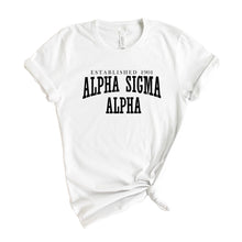 Load image into Gallery viewer, Alpha Sigma Alpha Established Sorority T-Shirt - Kite and Crest
