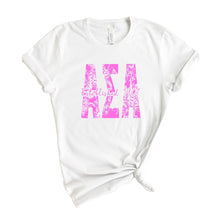 Load image into Gallery viewer, Alpha Sigma Alpha Pink Floral Sorority T-Shirt - Kite and Crest
