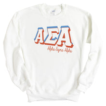 Load image into Gallery viewer, Alpha Sigma Alpha Sweatshirt - Alpha Sigma Alpha American Colored Crewneck Sweatshirt - Kite and Crest
