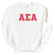 Load image into Gallery viewer, Alpha Sigma Alpha Sweatshirt - Alpha Sigma Alpha Cute Letters Crewneck Sweatshirt - Kite and Crest
