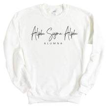 Load image into Gallery viewer, Alpha Sigma Alpha Sweatshirt - Alpha Sigma Alpha Sorority Alumna Crewneck Sweatshirt - Kite and Crest
