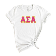 Load image into Gallery viewer, Alpha Sigma Alpha T-shirt - Alpha Sigma Alpha Cute Letters Tee - Kite and Crest
