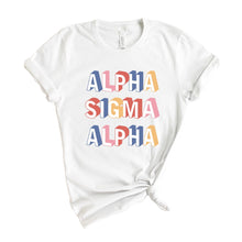 Load image into Gallery viewer, Alpha Sigma Alpha T-Shirt | Alpha Sigma Alpha Retro Shirt | Alpha Sigma Alpha Sorority Gift Idea - Kite and Crest
