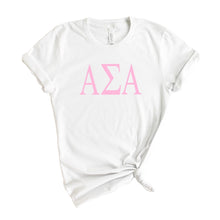 Load image into Gallery viewer, Alpha Sigma Alpha Very Pink Sorority T-Shirt - Kite and Crest
