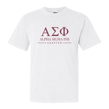 Load image into Gallery viewer, Alpha Sigma Phi Comfort Colors T-Shirt - Alpha Sig Basic Lined Shirt - Kite and Crest
