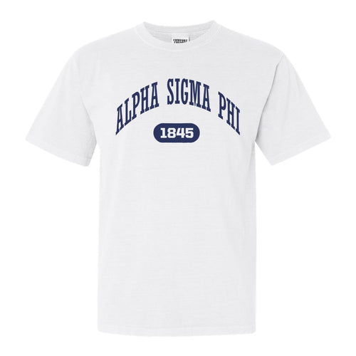 Alpha Sigma Phi Comfort Colors T-Shirt - Alpha Sig Fraternal Arch Shirt - Kite and Crest