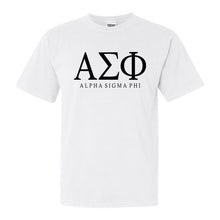 Load image into Gallery viewer, Alpha Sigma Phi Comfort Colors T-Shirt - Alpha Sig Fraternal Block Shirt - Kite and Crest
