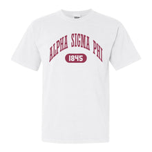 Load image into Gallery viewer, Alpha Sigma Phi Comfort Colors T-Shirt - Alpha Sig Large Athletic Shirt - Kite and Crest

