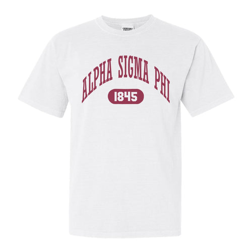 Alpha Sigma Phi Comfort Colors T-Shirt - Alpha Sig Large Athletic Shirt - Kite and Crest