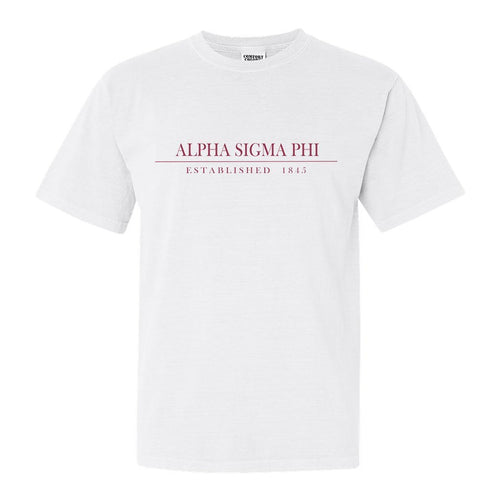Alpha Sigma Phi Comfort Colors T-Shirt - Alpha Sig Old Fashioned Vintage Shirt - Kite and Crest